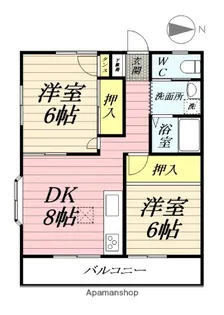 ローズハイツ【1階】の間取り