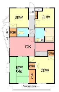 マーカスヒル湘南【6階】の間取り
