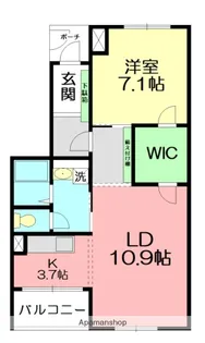 ソシア・ルーチェ【2階】の間取り