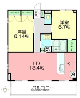 らうらうじ湘南台【12階】の間取り