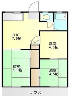 添田ハイツ【1階】の間取り