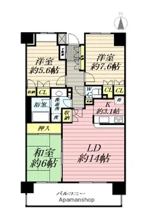 藤和シティホームズ鎌倉山崎【2階】の間取り