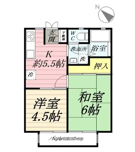 福山ハイツ【2階】の間取り