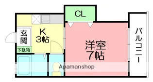 ウィンディ笹尾Ⅲ【2階】の間取り
