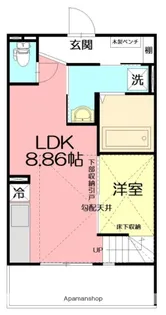 LAID BACK TERRACE【1階】の間取り
