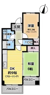 神奈川県大和市南林間5丁目【マンション】の間取り