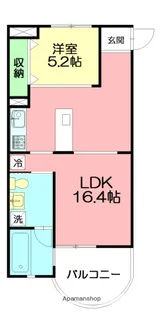 ポム・ドゥ・パン【1階】の間取り