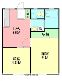 筒井ハイツ【1階】の間取り