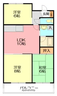 ドリームハイム奥津【3階】の間取り