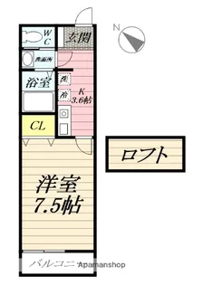 ミル シャンブル【2階】の間取り