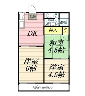 コーポ小山【1階】の間取り