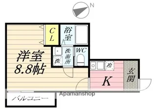 ドミール渋谷【3階】の間取り