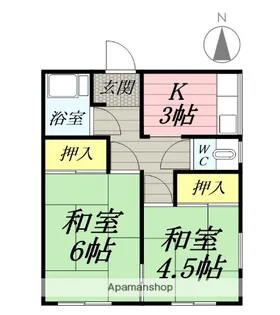 杉山アパート【1階】の間取り