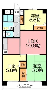 サニープレイス【3階】の間取り