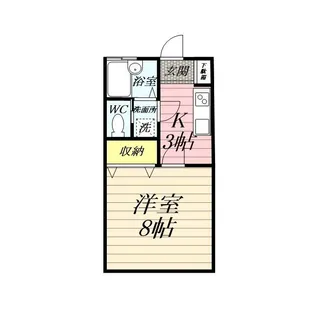 メゾンかくしょうえんC棟【1階】の間取り