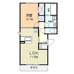 プレジール【1階】の間取り