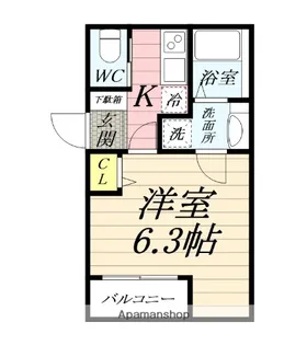 エクレール中央林間Ⅱ【3階】の間取り