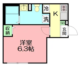 ヴィラベイルーム本厚木【1階】の間取り
