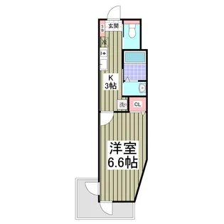 1Kの間取り画像
