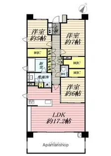 クリオ茅ヶ崎中海岸グランヴィラ【2階】の間取り