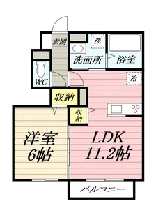 TーHAWK【101号室】の間取り