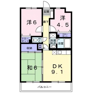 カームDEN【2階】の間取り
