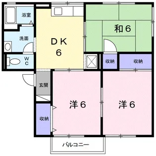 シャトレ湯川B【2階】の間取り