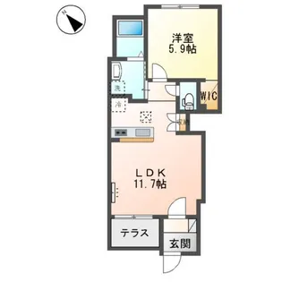 リヴィエール桜【1階】の間取り