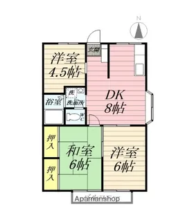 エステートピアアマノ【1階】の間取り