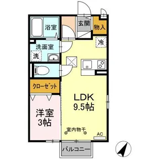 第3サニーサイト【1階】の間取り