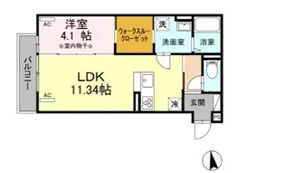 ラ・パージュ桜【3階】の間取り