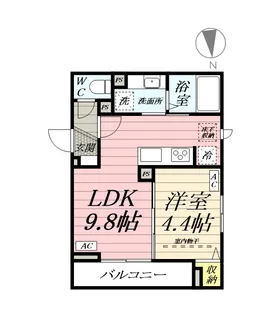 ファンウェーブ湘南藤沢【1階】の間取り