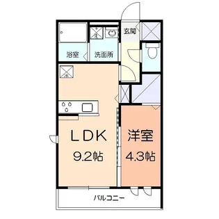 アンソレイエⅡ【2階】の間取り