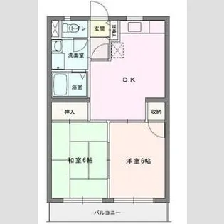サニーハイツ平塚【2階】の間取り