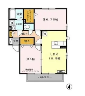 コンフォート 壱番館・弐番館【2階】の間取り