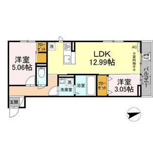 フィールドノエル【2階】の間取り