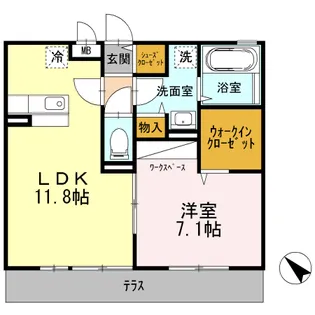 グランソーレII【1階】の間取り