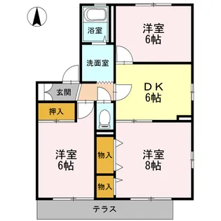 エスペランサ・ディアス B棟【1階】の間取り
