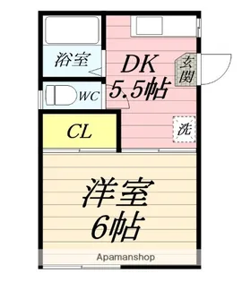 シャインハイツ【2階】の間取り