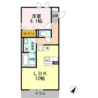 アルカディア湘南【1階】の間取り