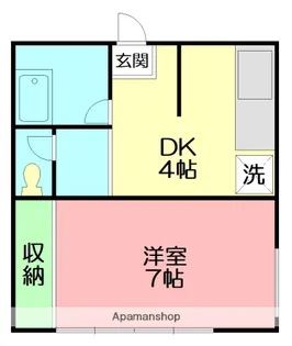 ハイツ二宮【1階】の間取り