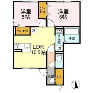 リビエラ湘南【1階】の間取り