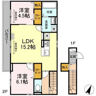 スリジェ元町【2階】の間取り