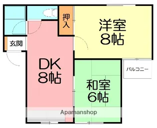 コーポK【2階】の間取り