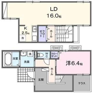 ひだまりガーデンテラスⅡ【1階】の間取り