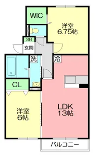 SOUTH WIND II【2階】の間取り