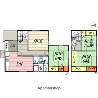 神奈川県平塚市御殿1丁目【一戸建】の間取り
