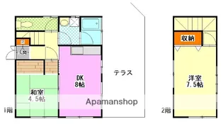 神奈川県厚木市七沢【一戸建】の間取り