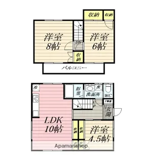 神奈川県藤沢市立石1丁目【一戸建】の間取り