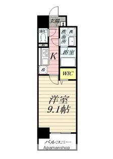 AMOUR HONATSUGI【5階】の間取り